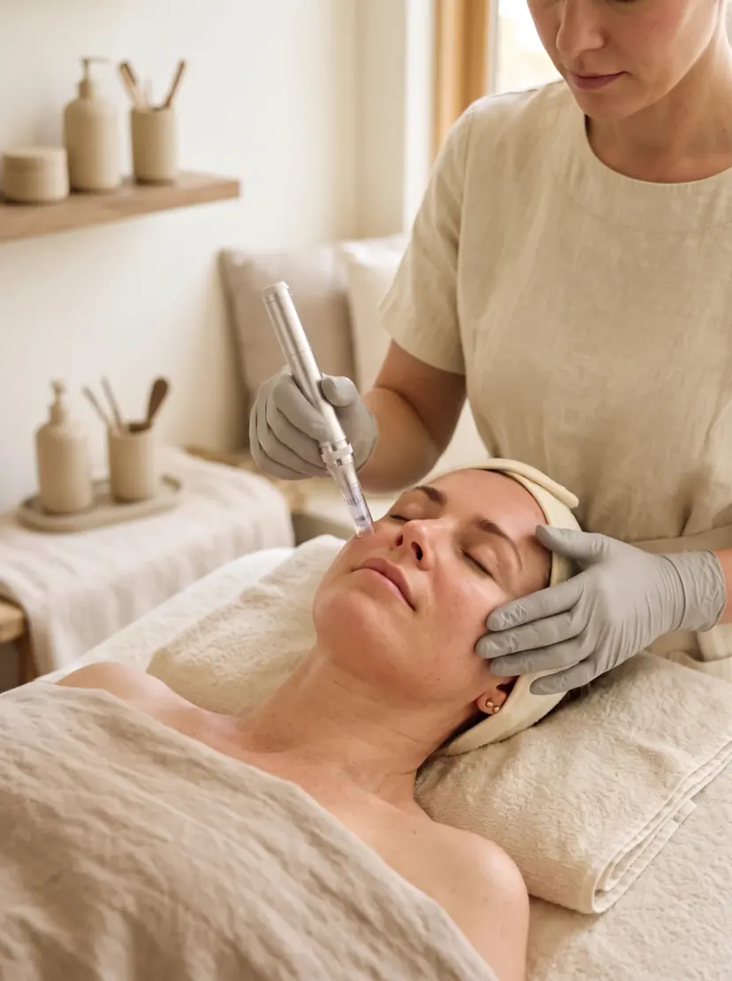 Tratamiento facial con Dermapen, imagen conceptual